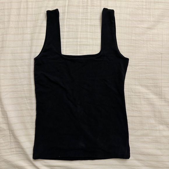 Abercrombie Cotton Blend Seamless Fabric Square Neck Tank Top - Picture 7 of 7